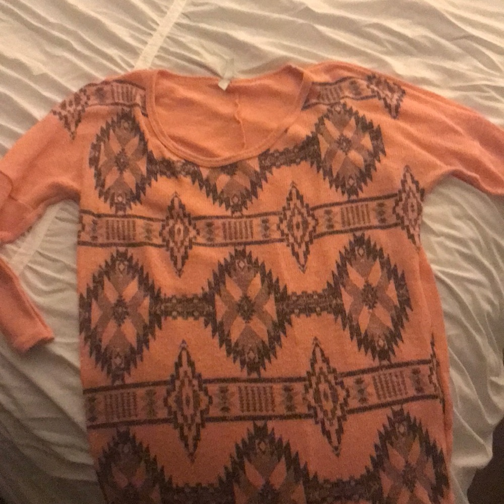 3/4 sleeve Aztec Sweater